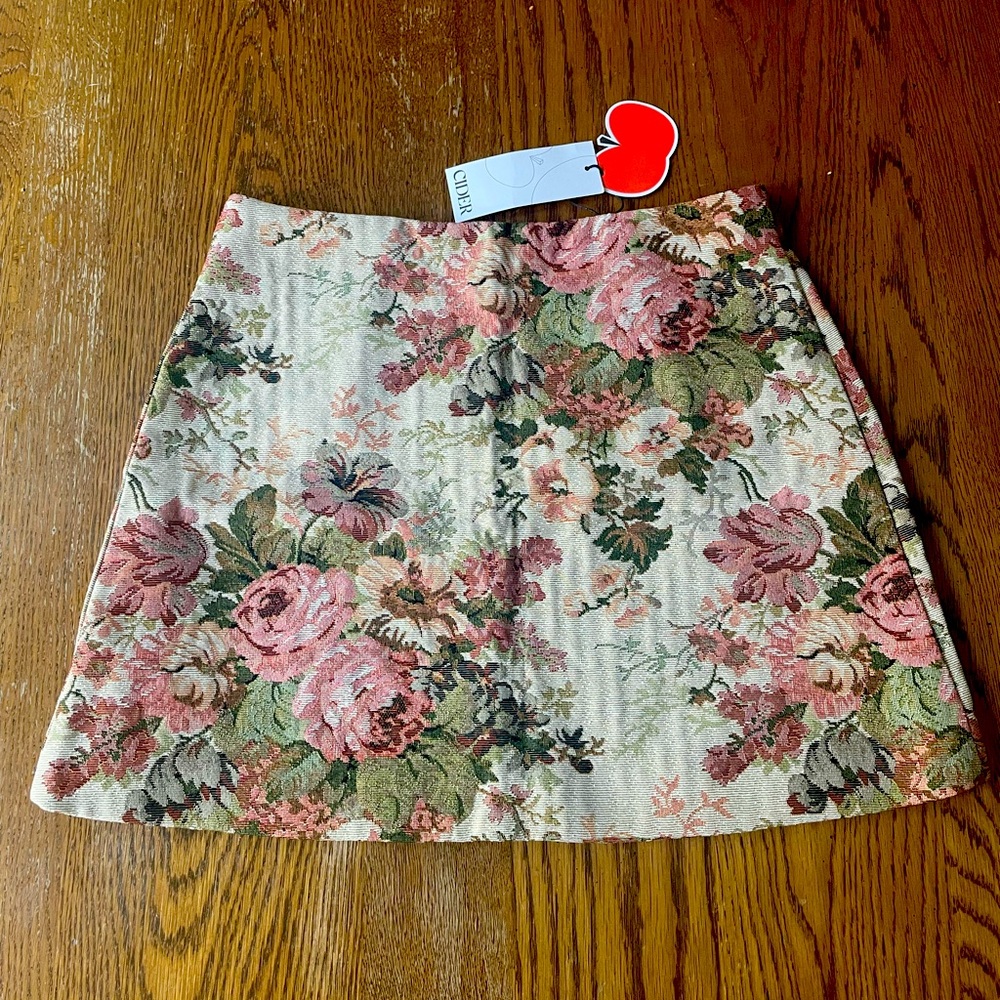 Floral High Waisted Mini Skirt